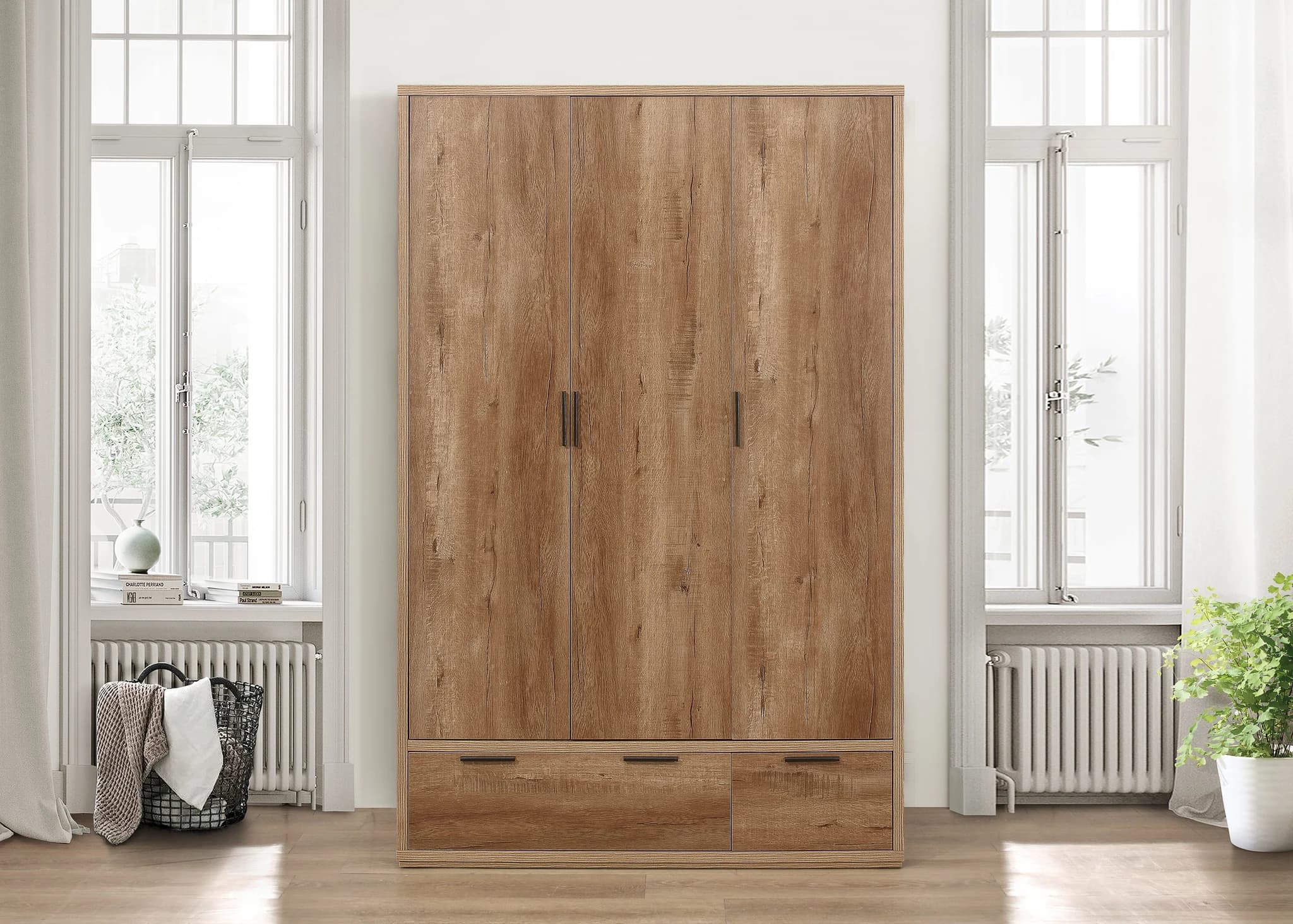 Stockwell 3 Door 2 Drawer Wardrobe - Wardrobes, photo 8 of 10