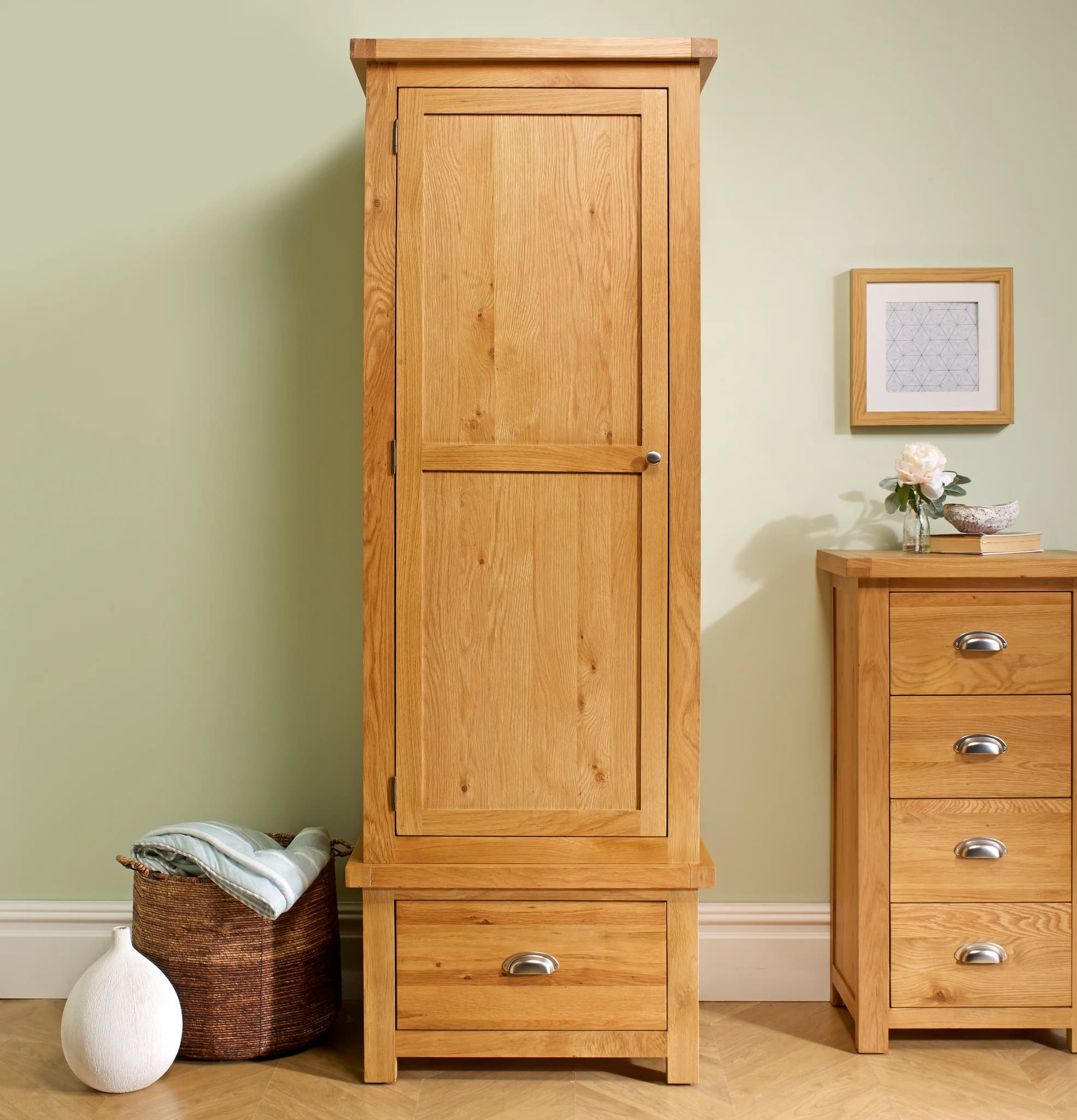 Woburn 1 Door 1 Drawer Wardrobe - Wardrobes, photo 5 of 10