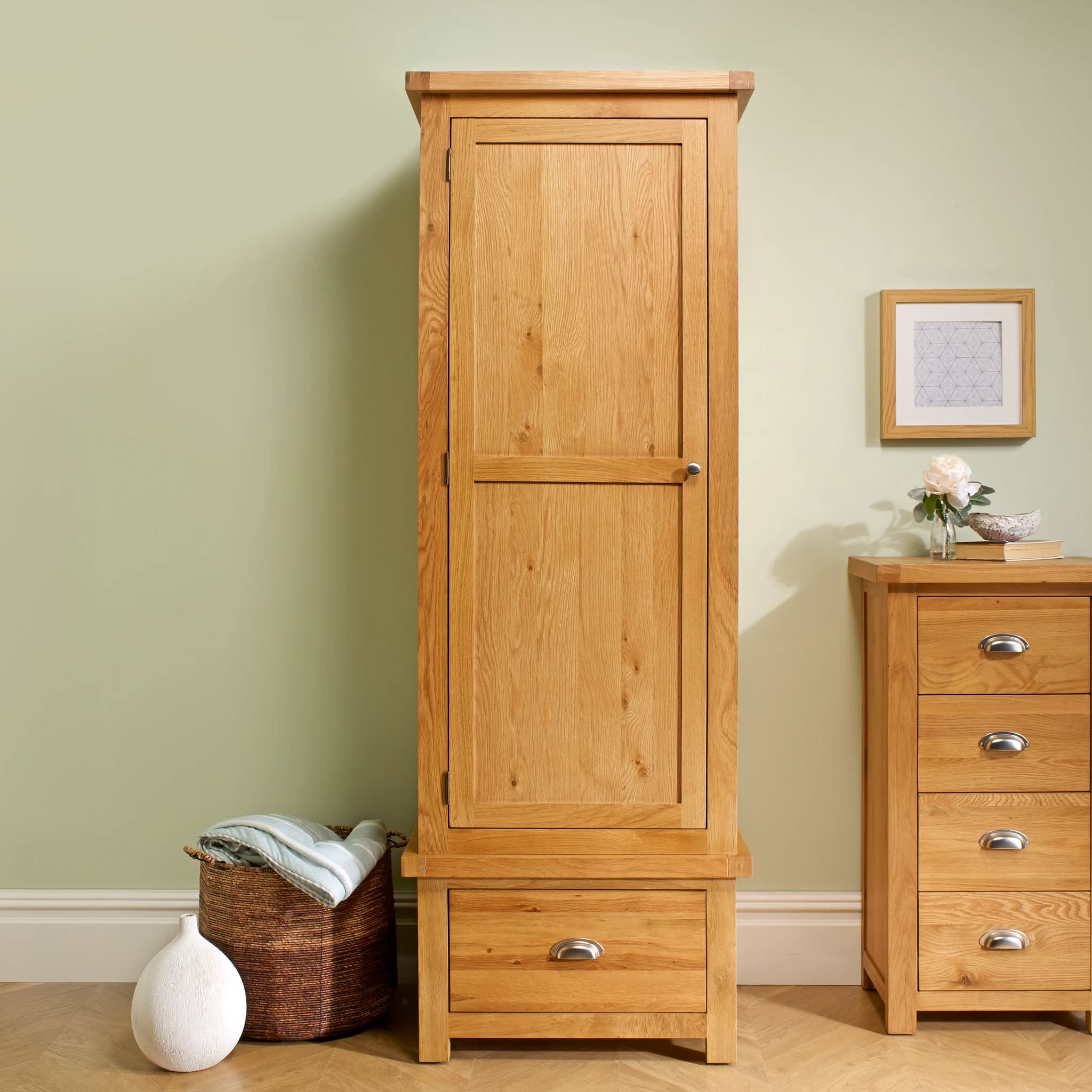 Woburn 1 Door 1 Drawer Wardrobe - Wardrobes, photo 9 of 10