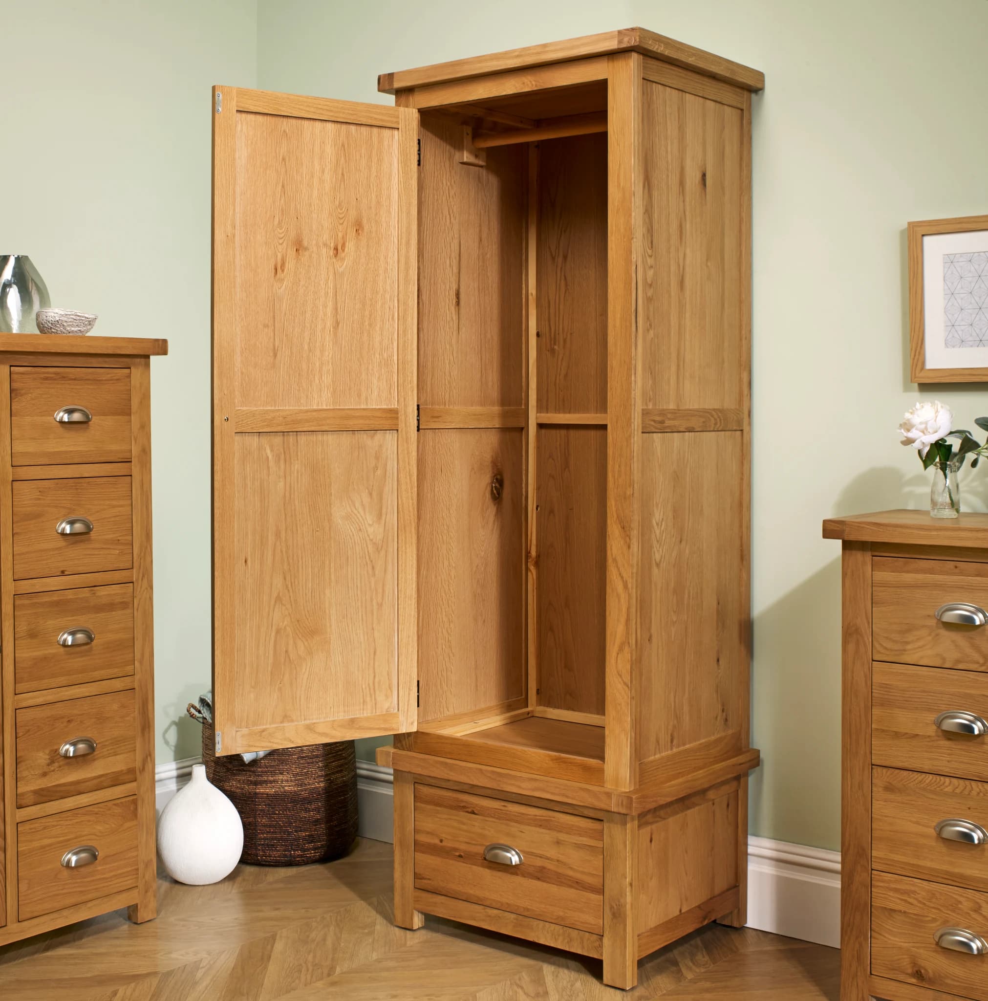 Woburn 1 Door 1 Drawer Wardrobe - Wardrobes, photo 6 of 10