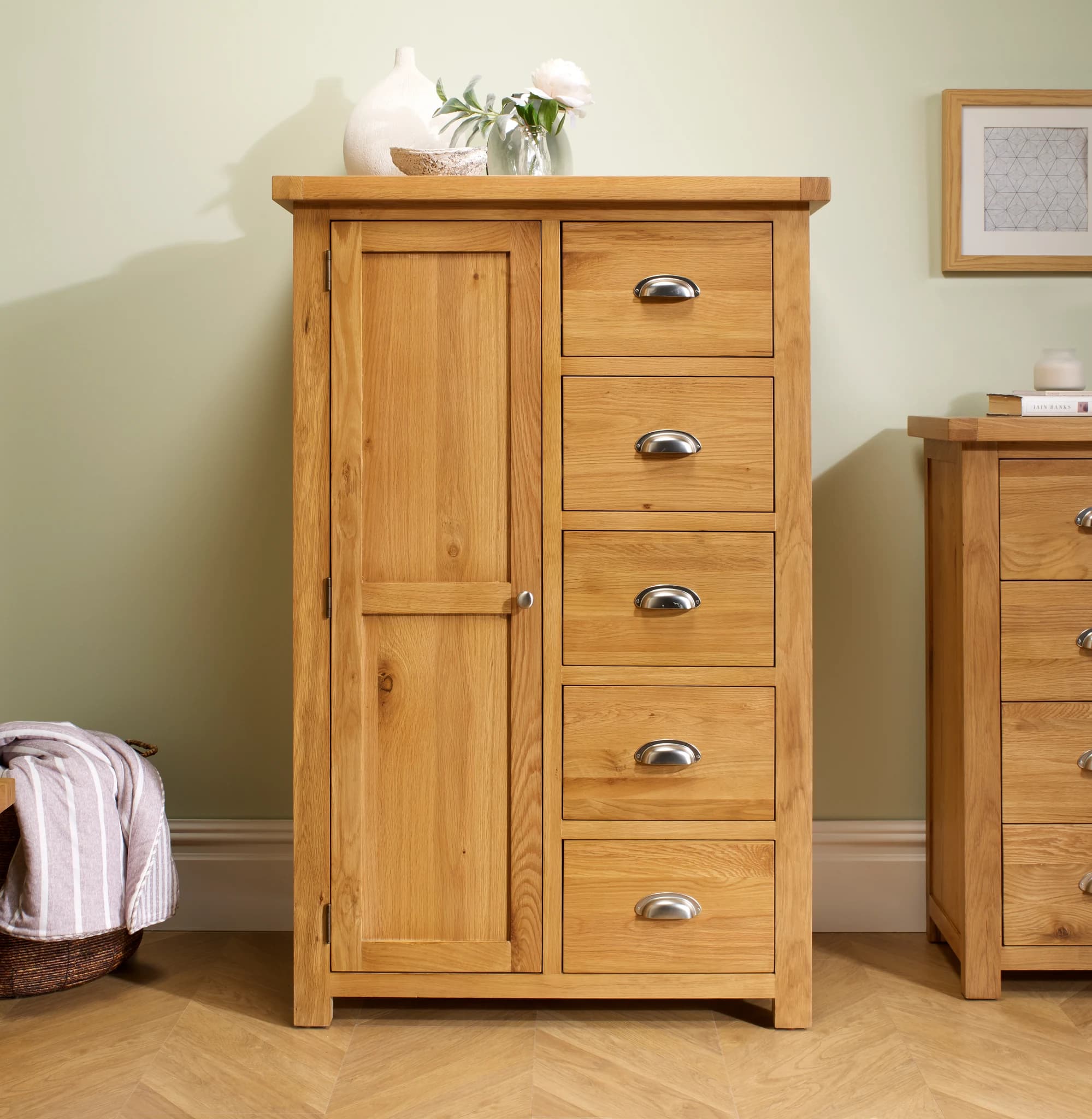 Woburn 1 Door 5 Drawer Wardrobe - Wardrobes, photo 5 of 10