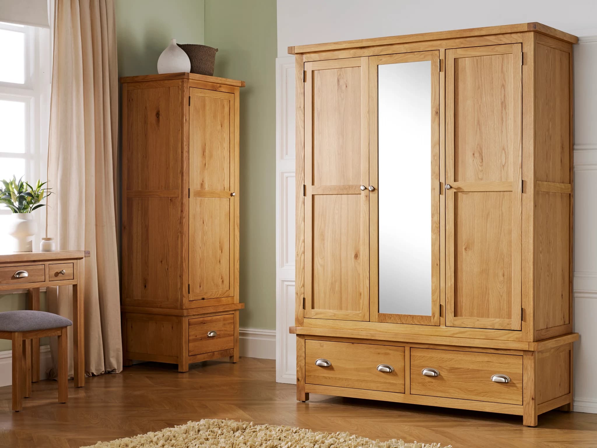 Woburn 3 Door 2 Drawer Wardrobe - Wardrobes, photo 4 of 10