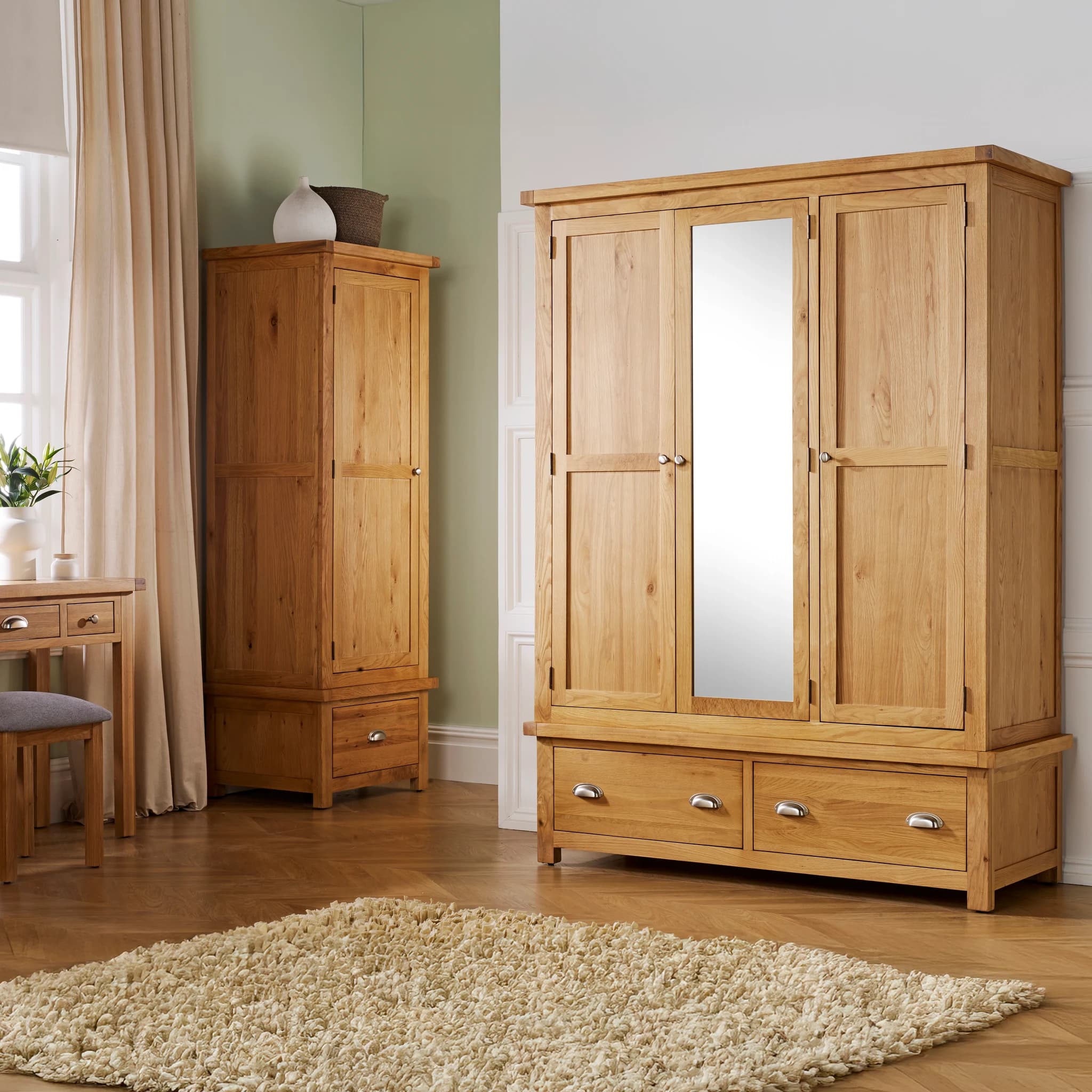 Woburn 3 Door 2 Drawer Wardrobe - Wardrobes, photo 7 of 10