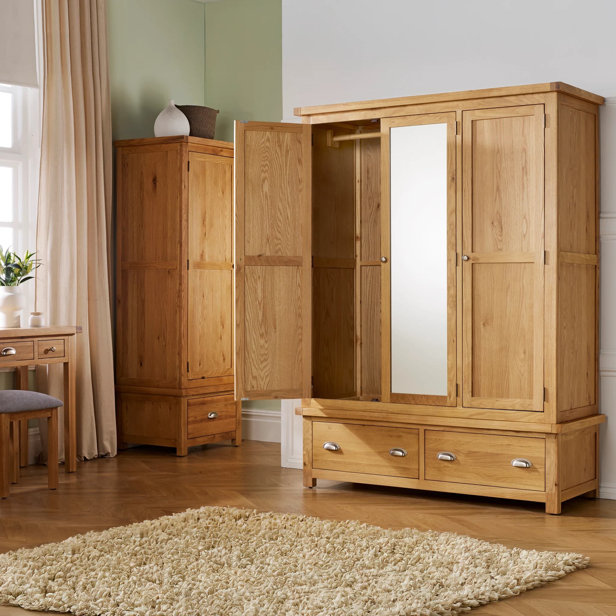 Woburn 3 Door 2 Drawer Wardrobe - Wardrobes, photo 9 of 10