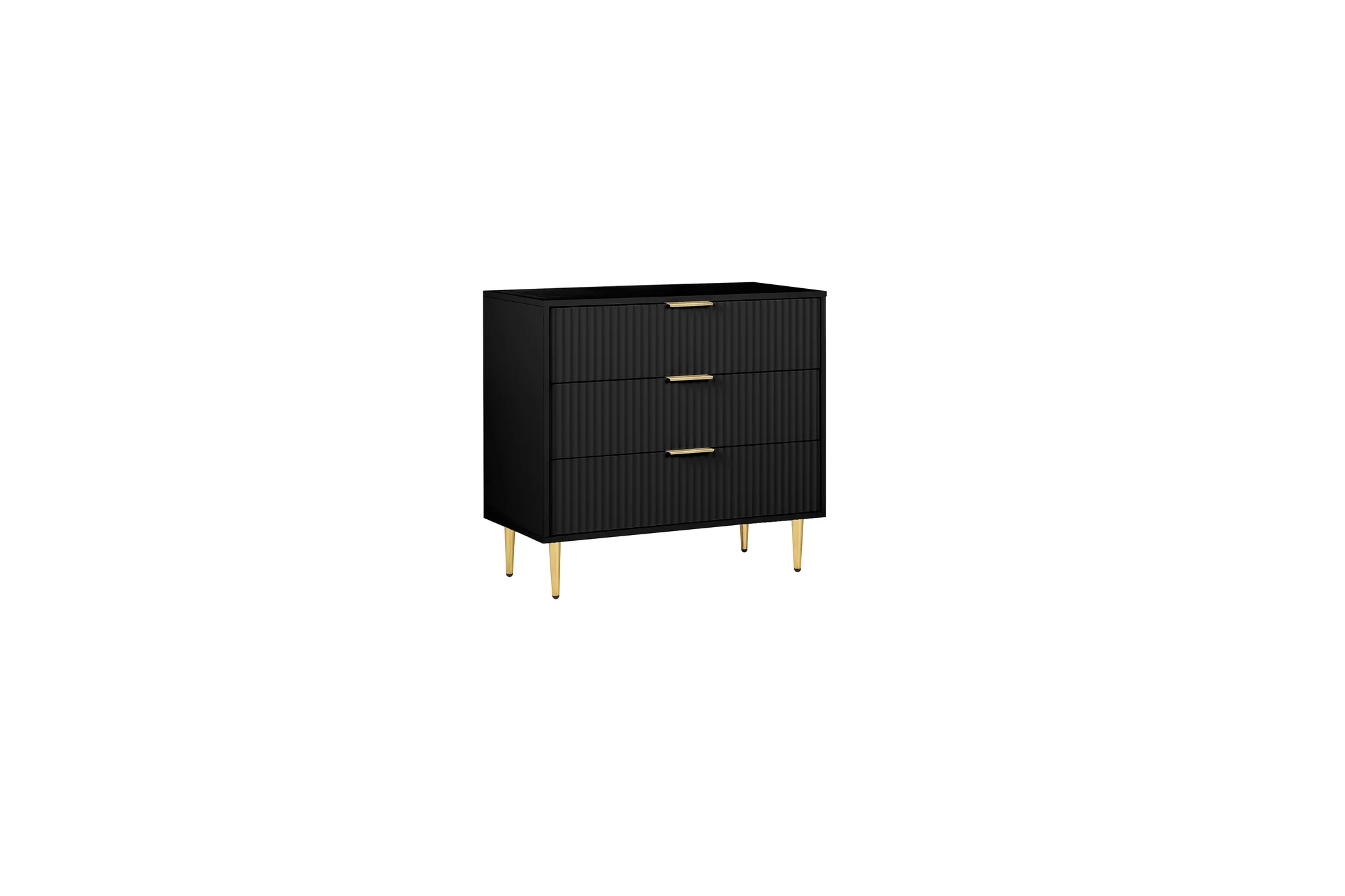 Zara 3 Drawer Fluted Chest - Chests of drawers, photo 3 of 10
