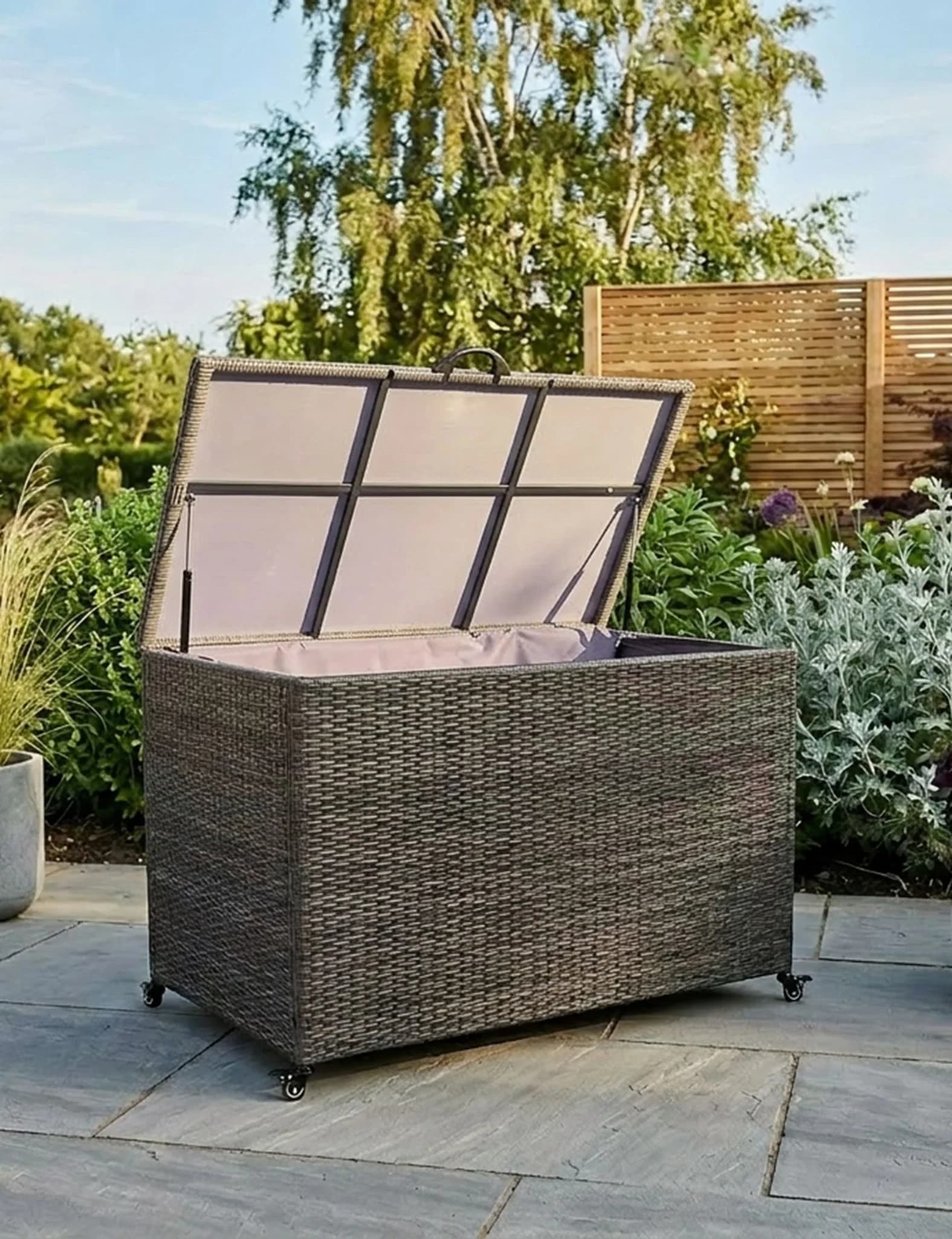 Charcoal Weave 510L KD Cushion Storage Box - Outdoor, photo 2 of 5