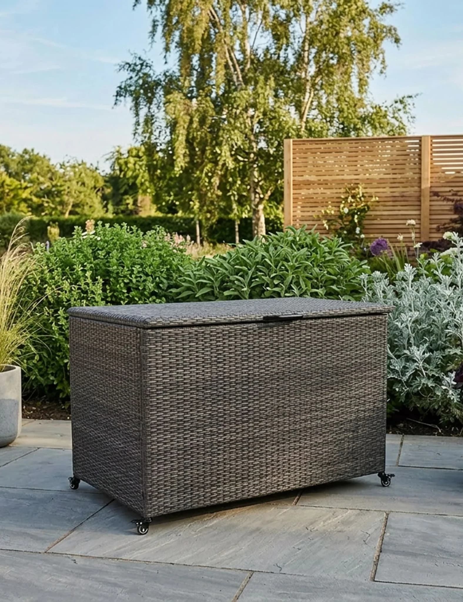 Charcoal Weave 510L KD Cushion Storage Box - Outdoor, photo 1 of 5