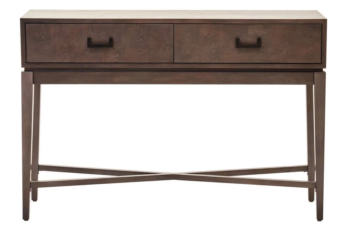 Dimaro Antique Grey Two Drawer Console Table - Tables, photo 7 of 8