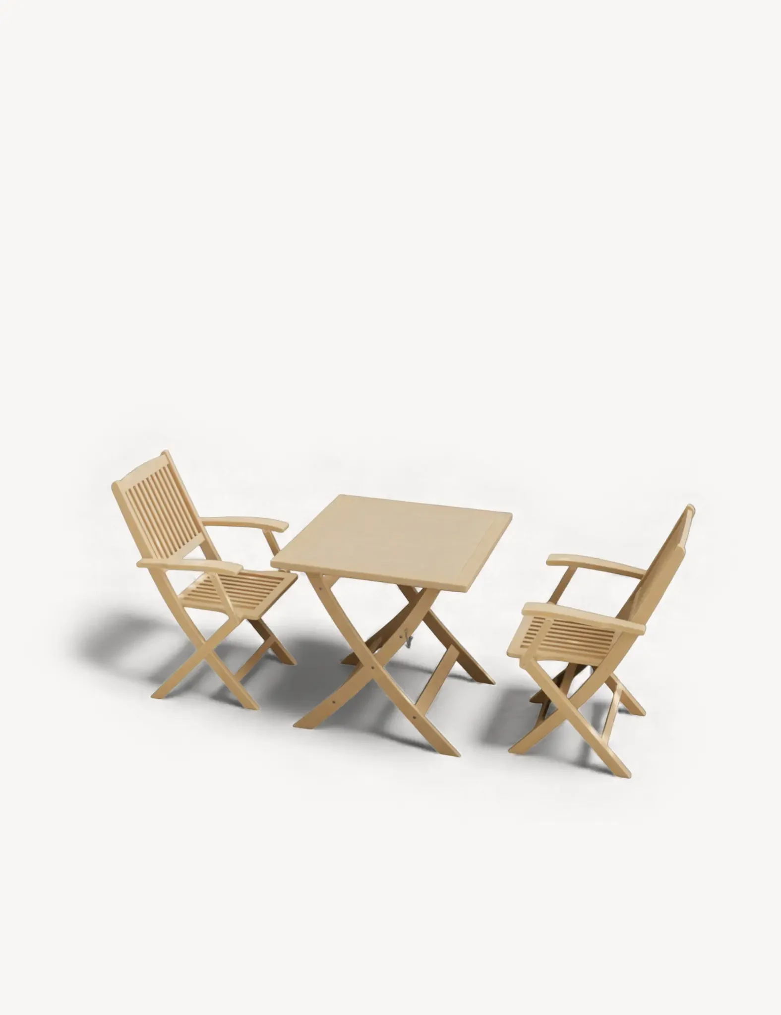 London 2 Seater Square Folding Bistro Set with London Folding Armchairs - Outdoor, photo 5 of 6