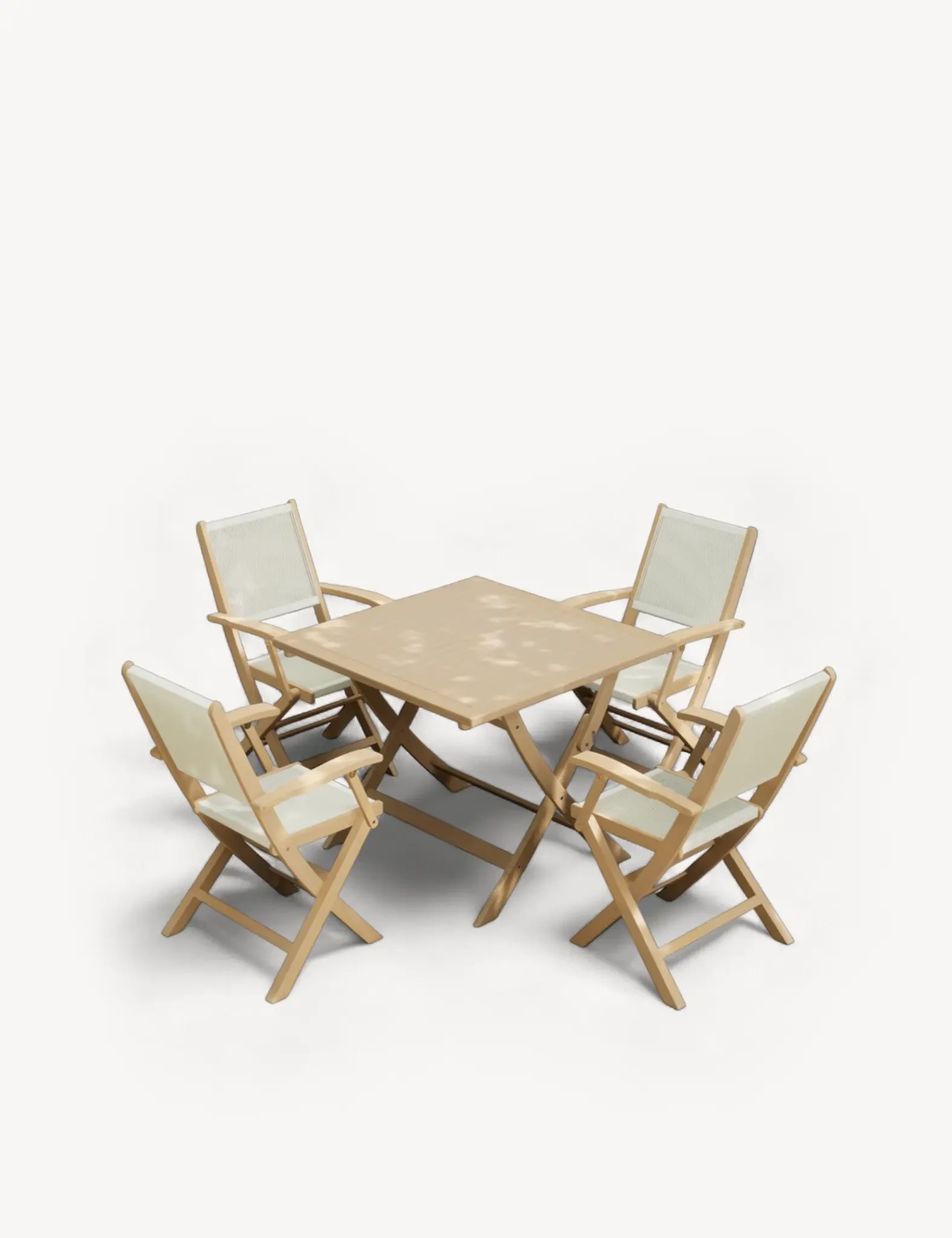 London 4 Seater Square Folding Set with London Rope Folding Armchairs - Outdoor, photo 4 of 6