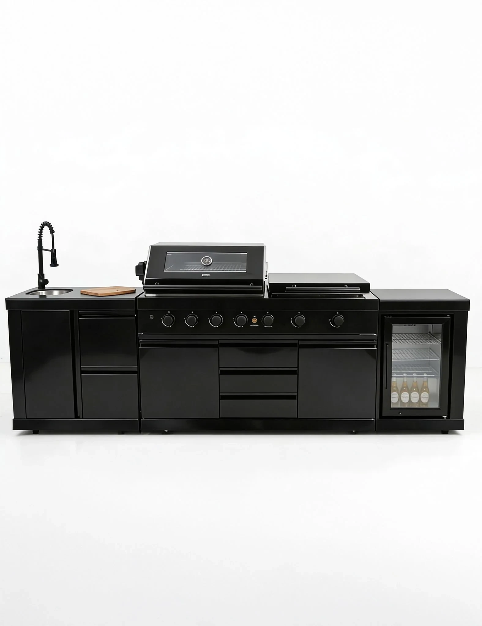 Luxe Outdoor Kitchen 7 Burner with Sink and Fridge - Outdoor kitchens, photo 2 of 8