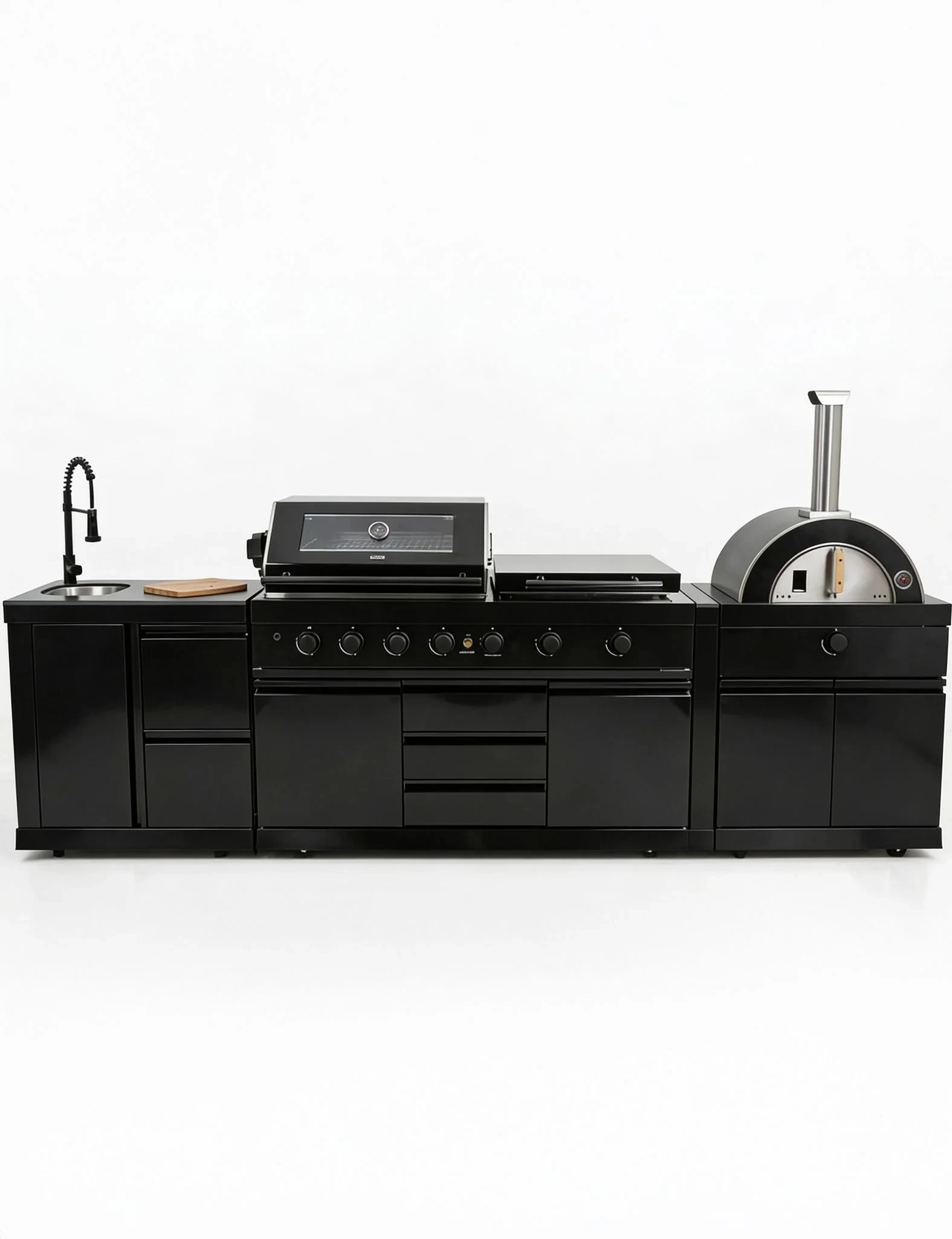 Luxe Outdoor Kitchen 7 Burner with Sink and Pizza Oven - Outdoor kitchens, photo 5 of 8