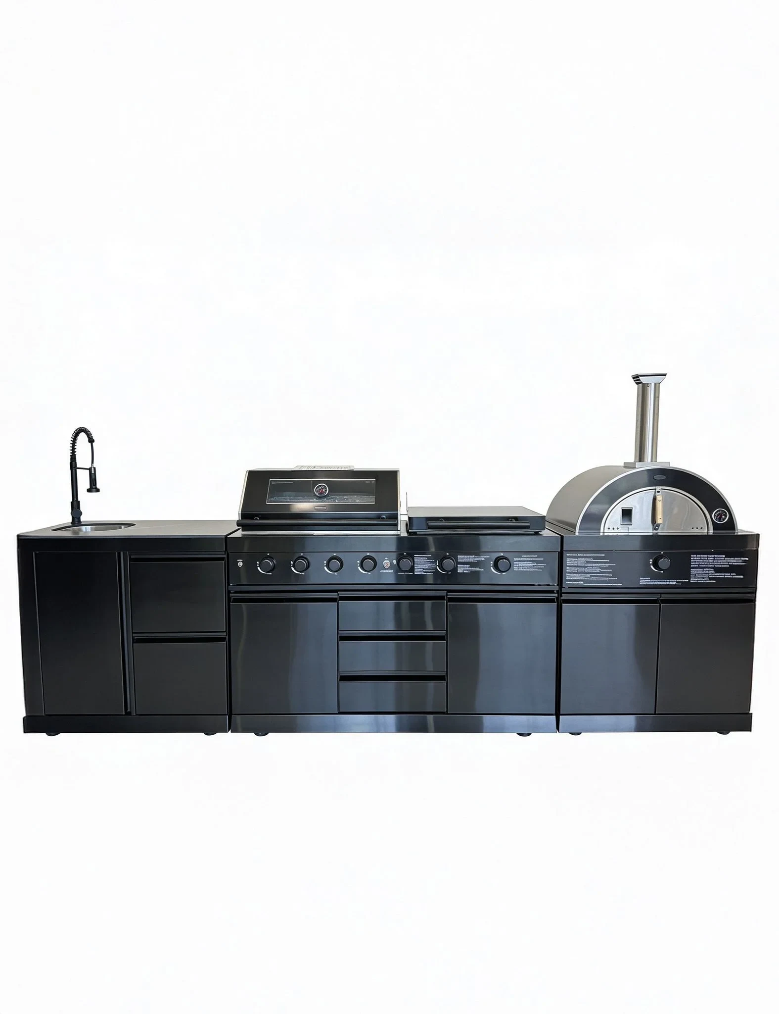 Luxe Outdoor Kitchen 7 Burner with Sink, Pizza Oven and Fridge - Outdoor kitchens, photo 6 of 8