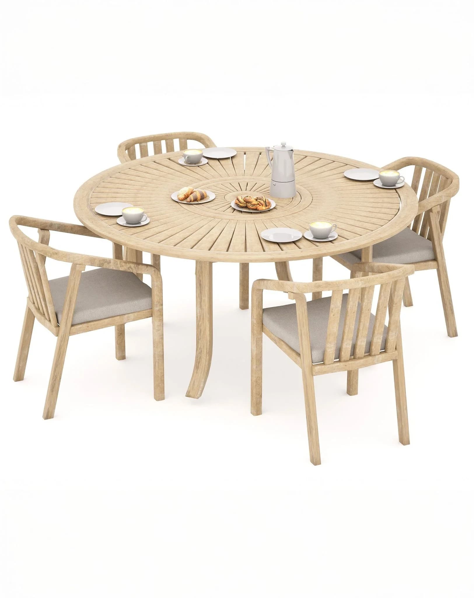MARIS 4-Seater Round Dining Set - Outdoor, photo 6 of 6