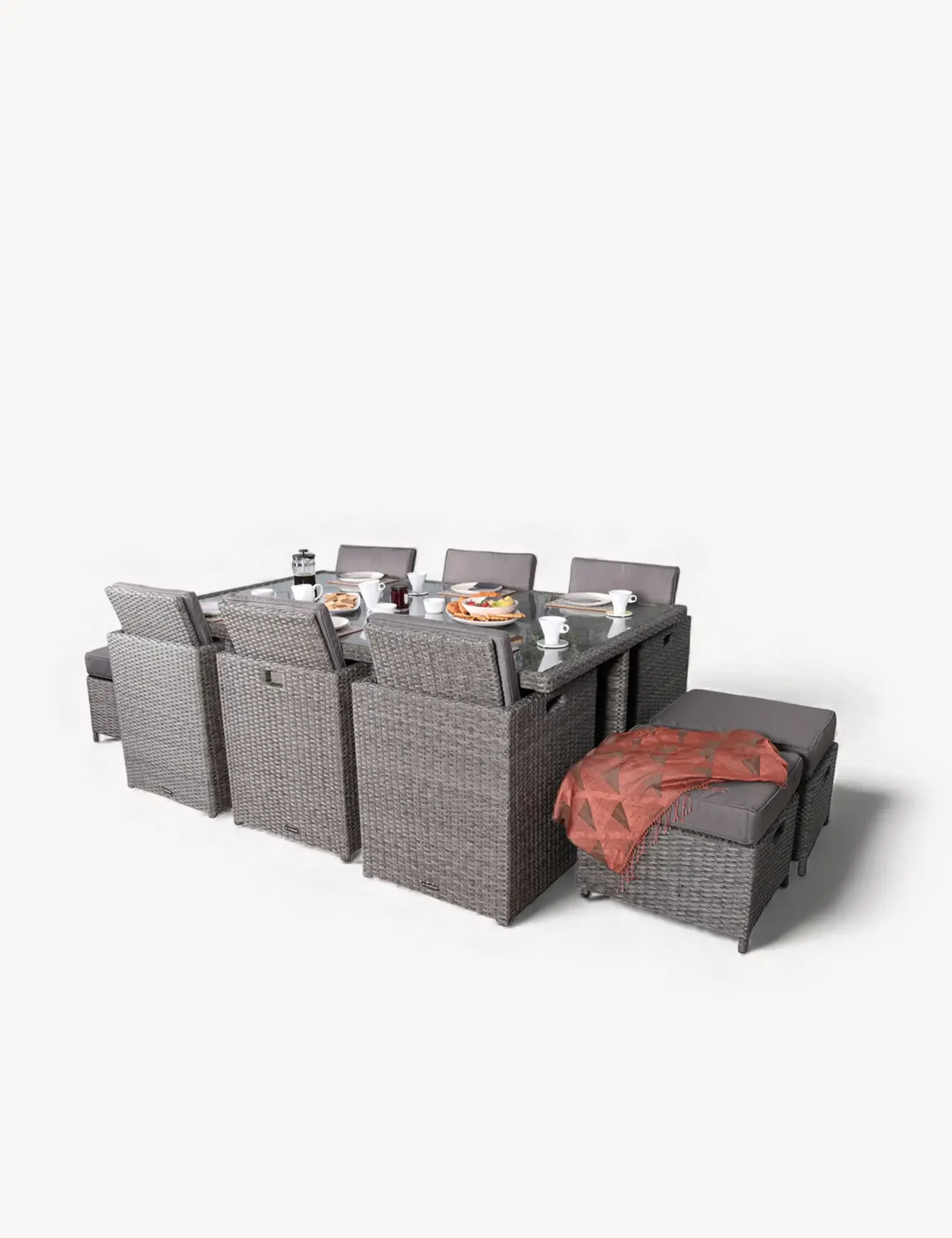 Paris 10 Seater Cube Dining Set - Outdoor, photo 5 of 6