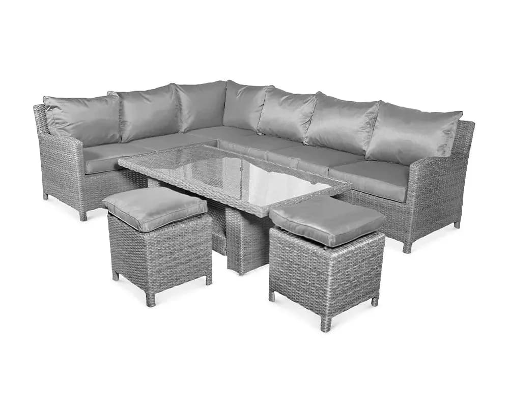 Paris 8 Seater Deluxe Modular Corner Dining & Lounging Set - Outdoor, photo 5 of 6