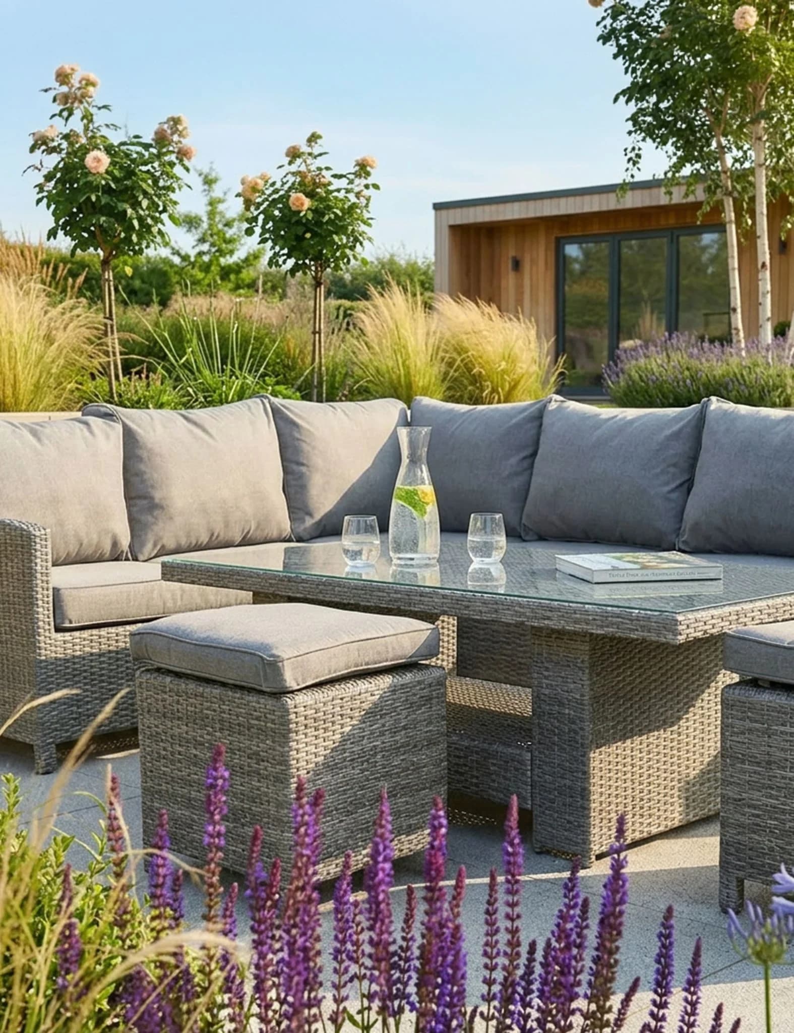 Paris 8 Seater Deluxe Modular Corner Dining & Lounging Set - Outdoor, photo 2 of 6