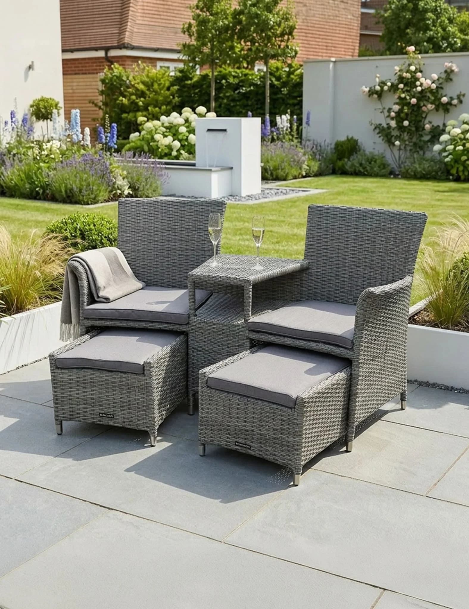 Paris 2 Seater Fixed Companion Set - Outdoor, photo 1 of 2