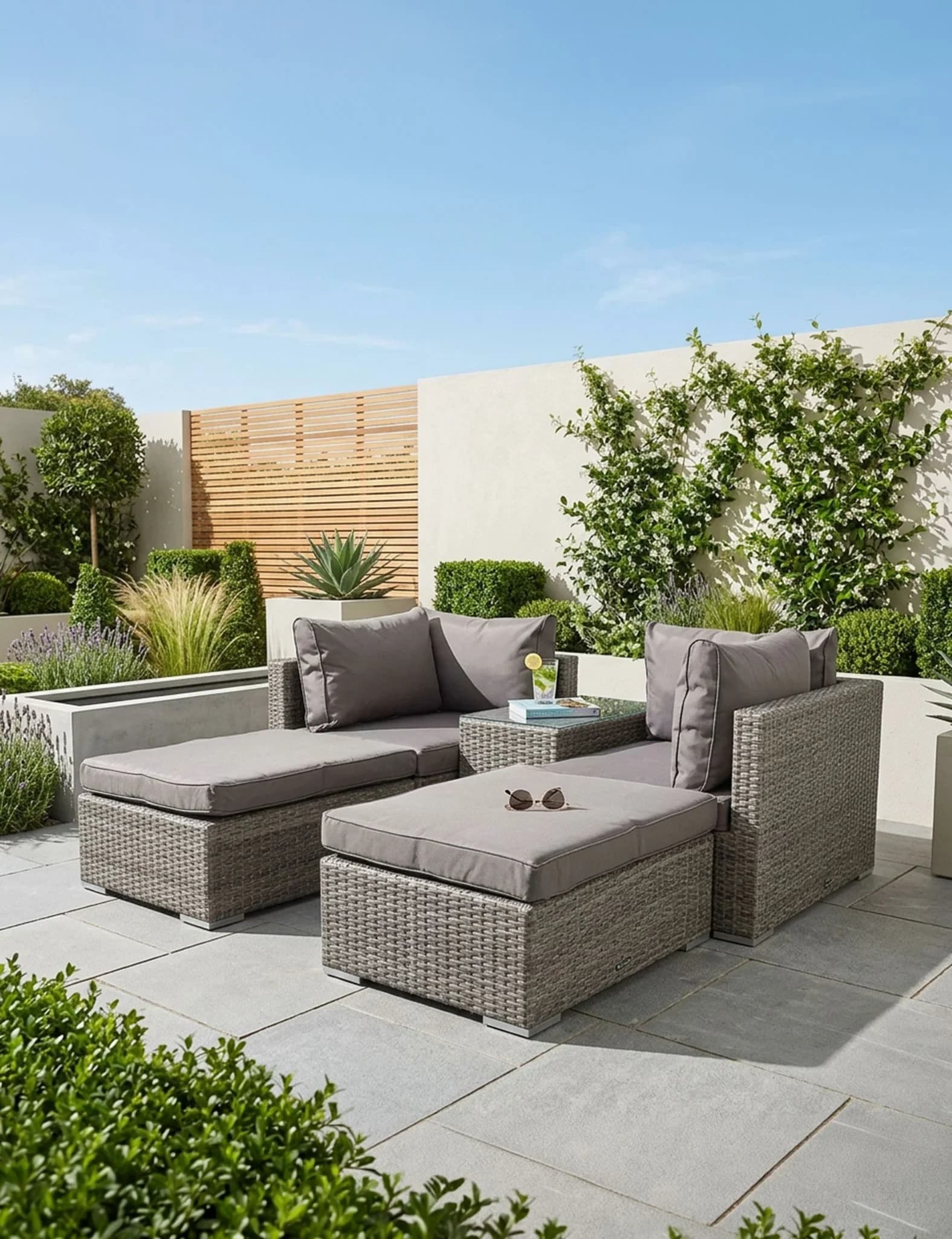 Paris 4 Seater Multi Setting Relaxer Set - Outdoor, photo 1 of 6