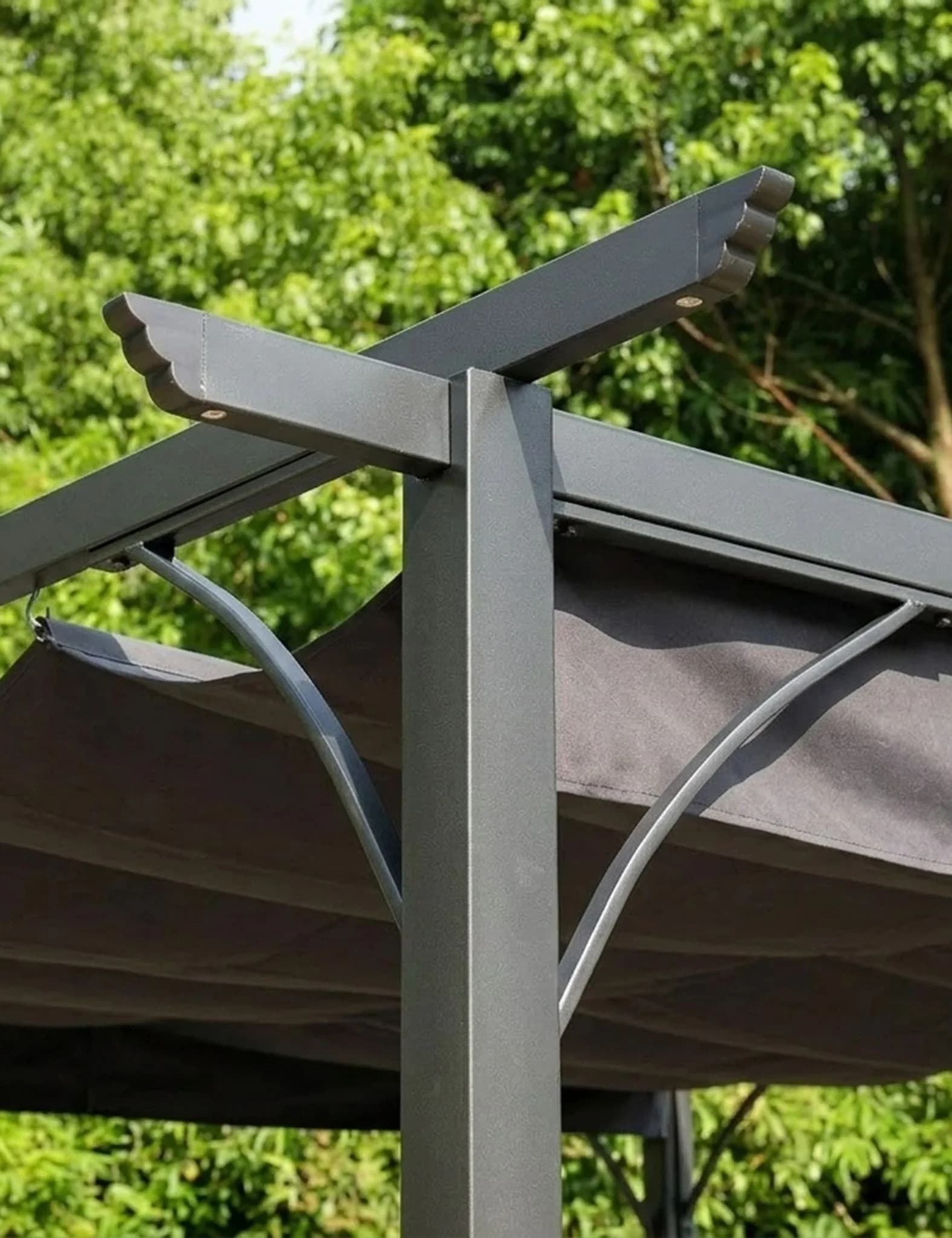 Prague Pergola Gazebo — 3.5m × 3.5m Grey - Pergolas, photo 3 of 4