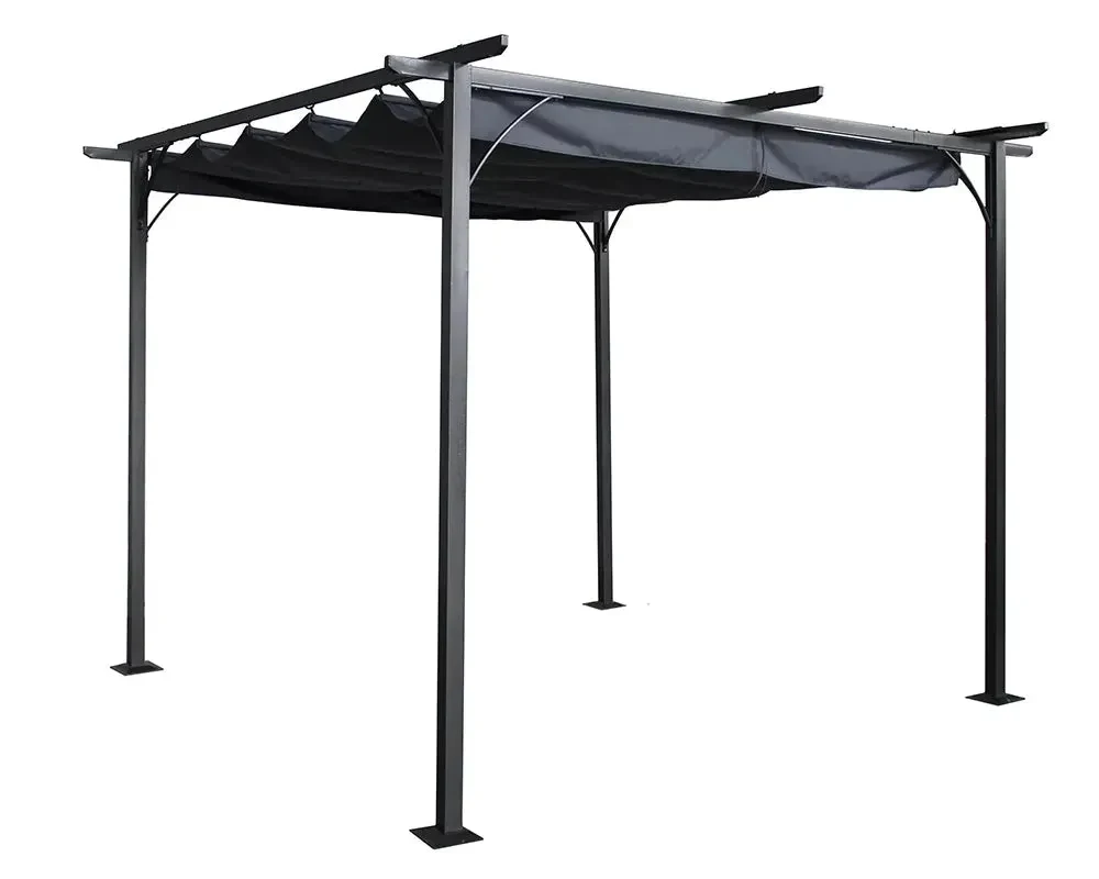 Prague Pergola Gazebo — 3.5m × 3.5m Grey - Pergolas, photo 4 of 4