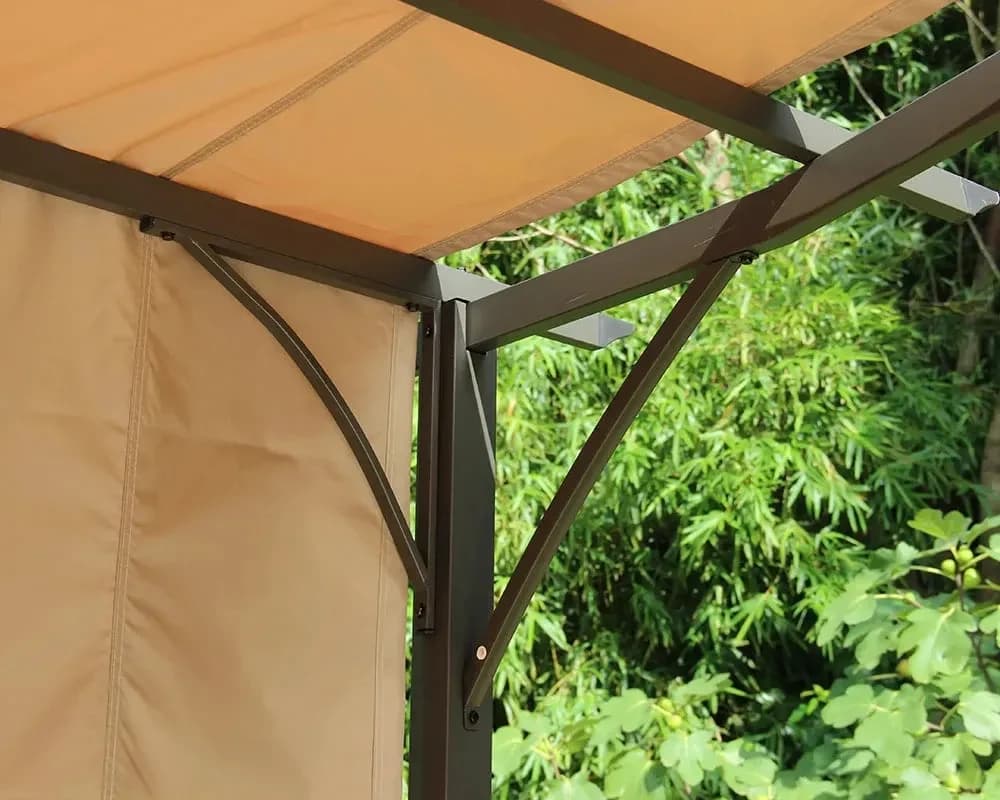 San Remo Sliding Pergola Gazebo — Mocha - Pergolas, photo 3 of 5