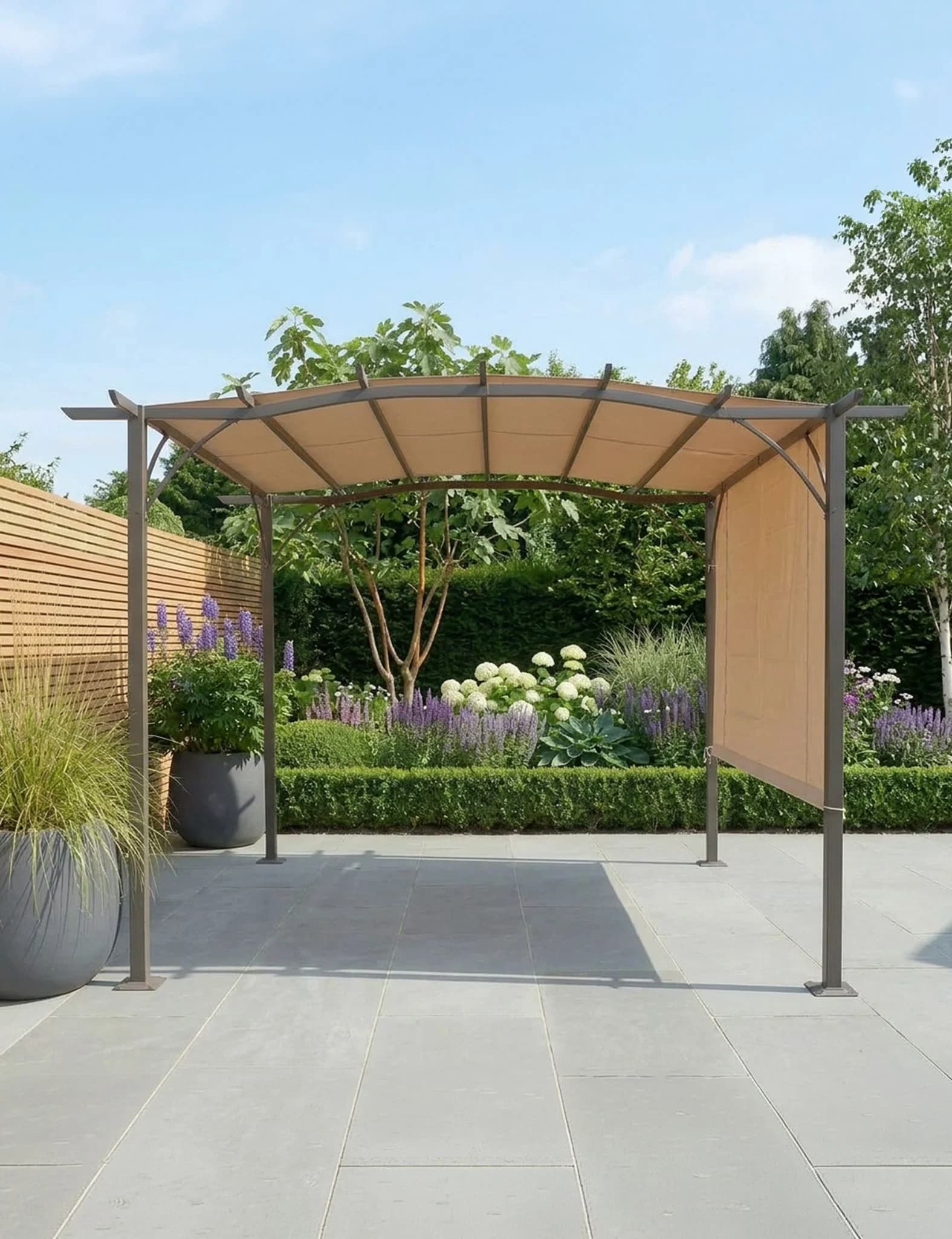 San Remo Sliding Pergola Gazebo — Mocha - Pergolas, photo 2 of 5