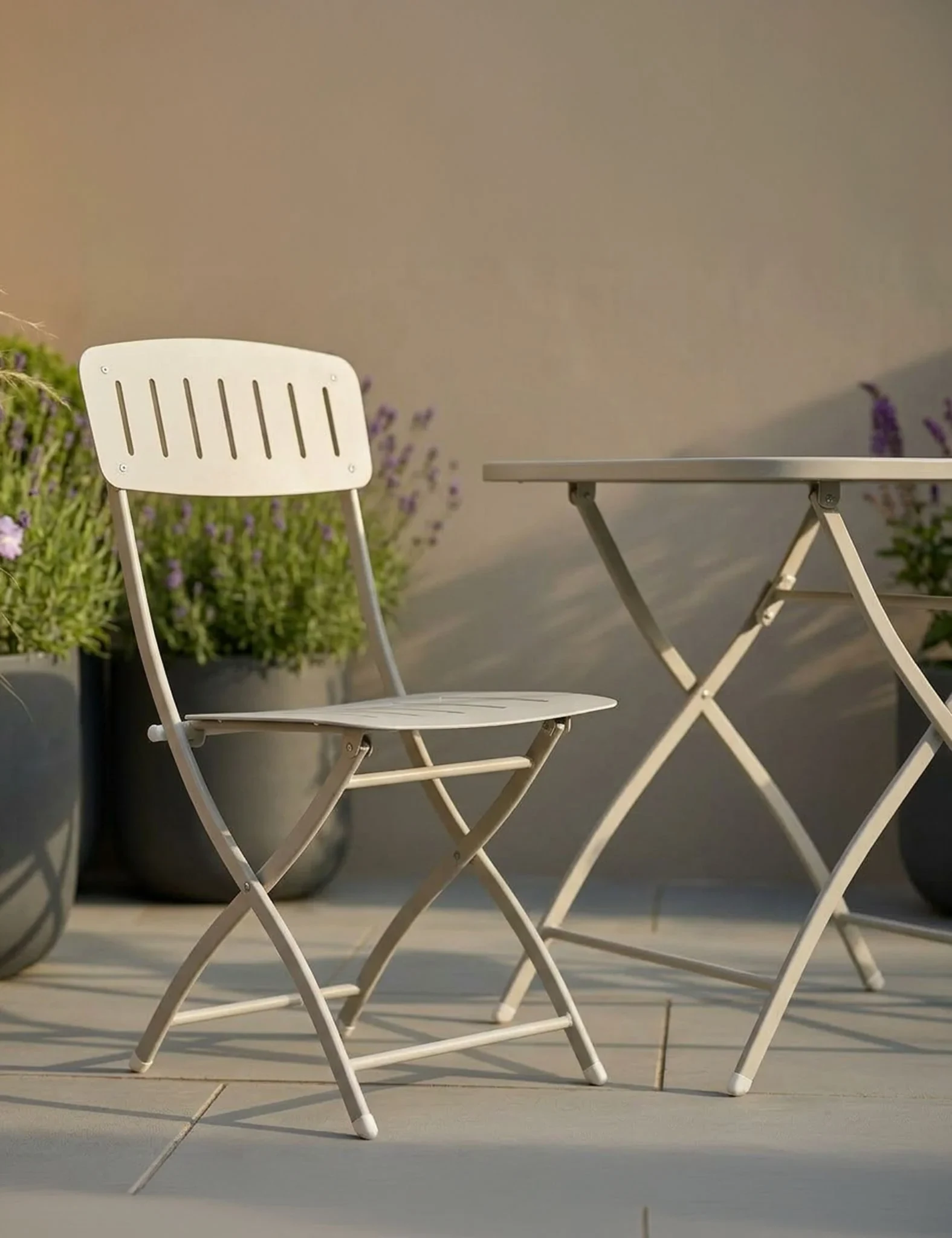 Venice 2 Seater Folding Bistro Set in Cashmere - Outdoor, photo 2 of 5
