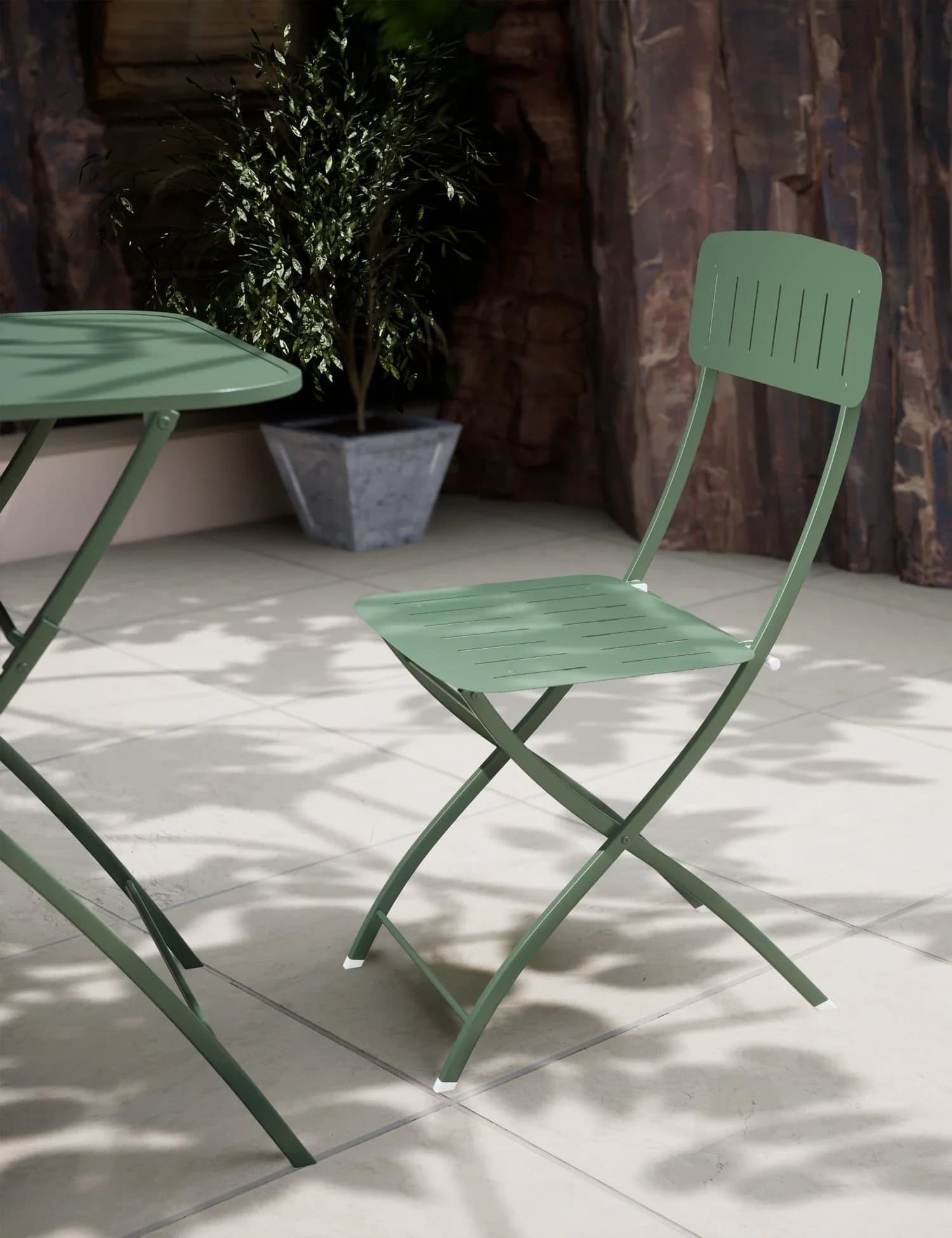Venice 2 Seater Folding Bistro Set in Moss - Outdoor, photo 3 of 6