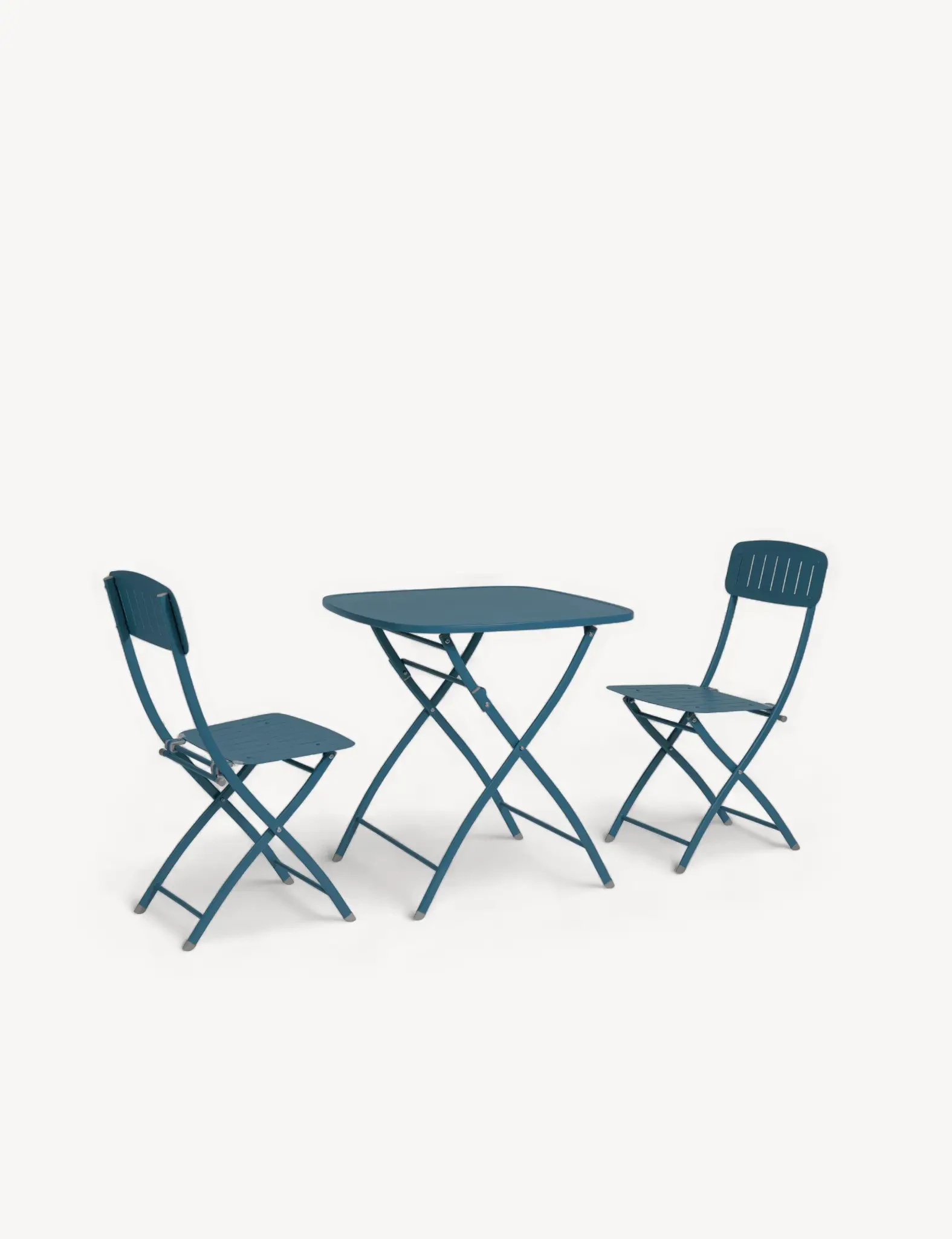 Venice 2 Seater Folding Bistro Set in Caribbean Blue - Outdoor, photo 5 of 5