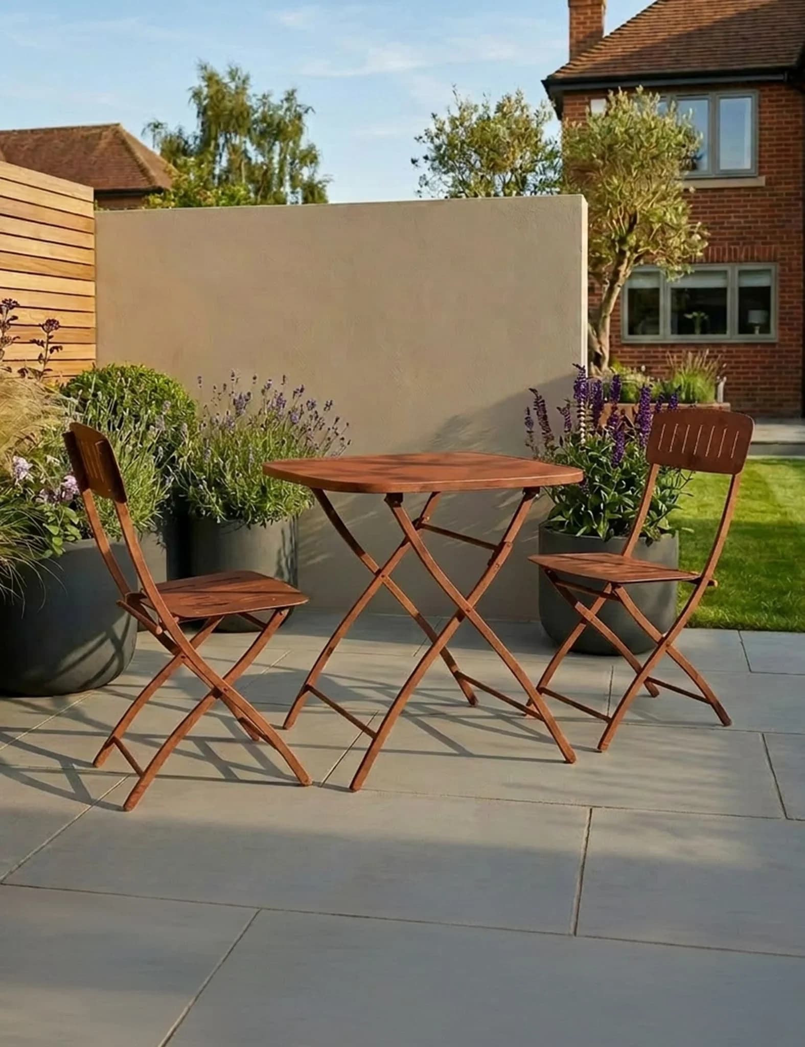 Venice 2 Seater Folding Bistro Set in Cayenne Orange - Outdoor, photo 1 of 5