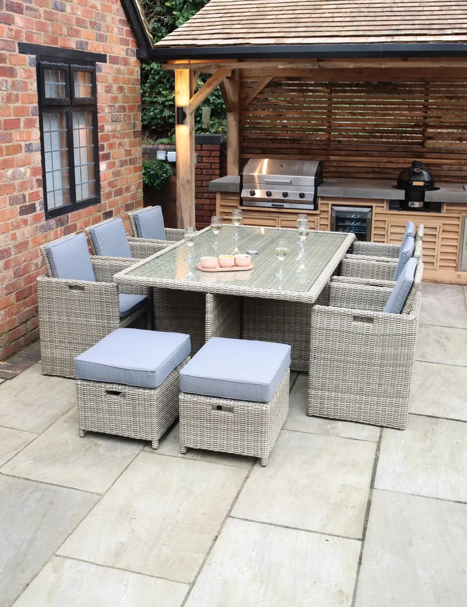 Wentworth 10 Seater Cube Dining Set - Outdoor, photo 3 of 6