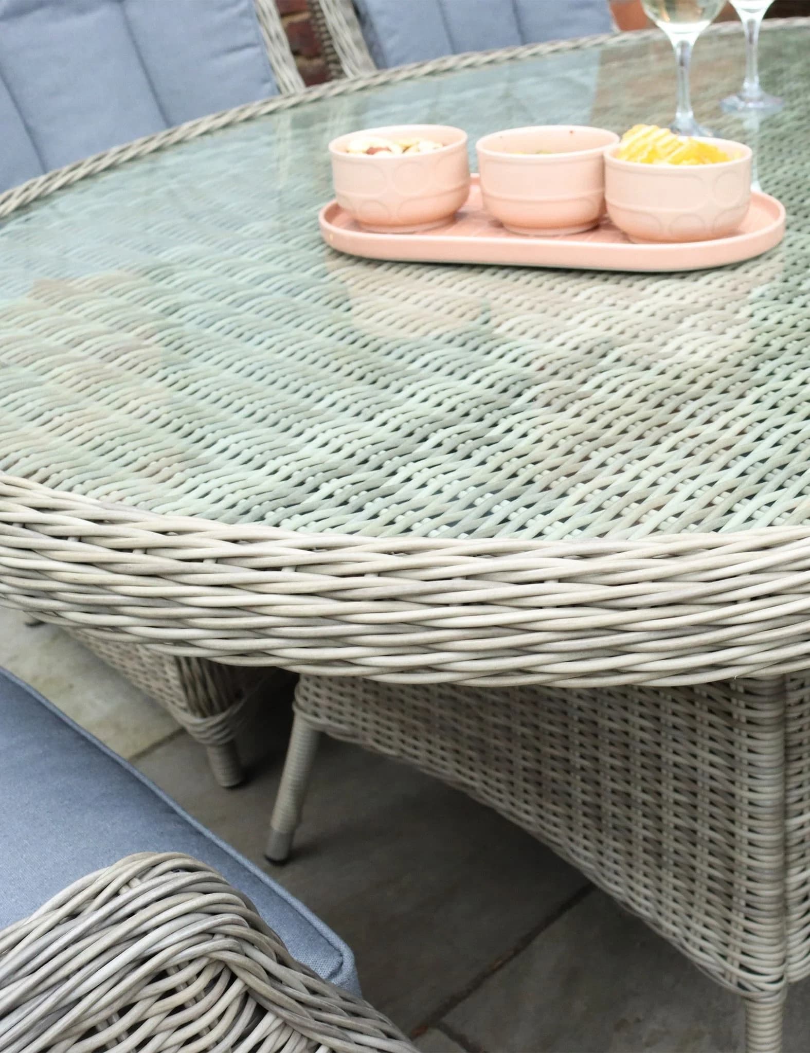 Wentworth 6 Seater Ellipse Comfort Dining Set - Outdoor, photo 3 of 7
