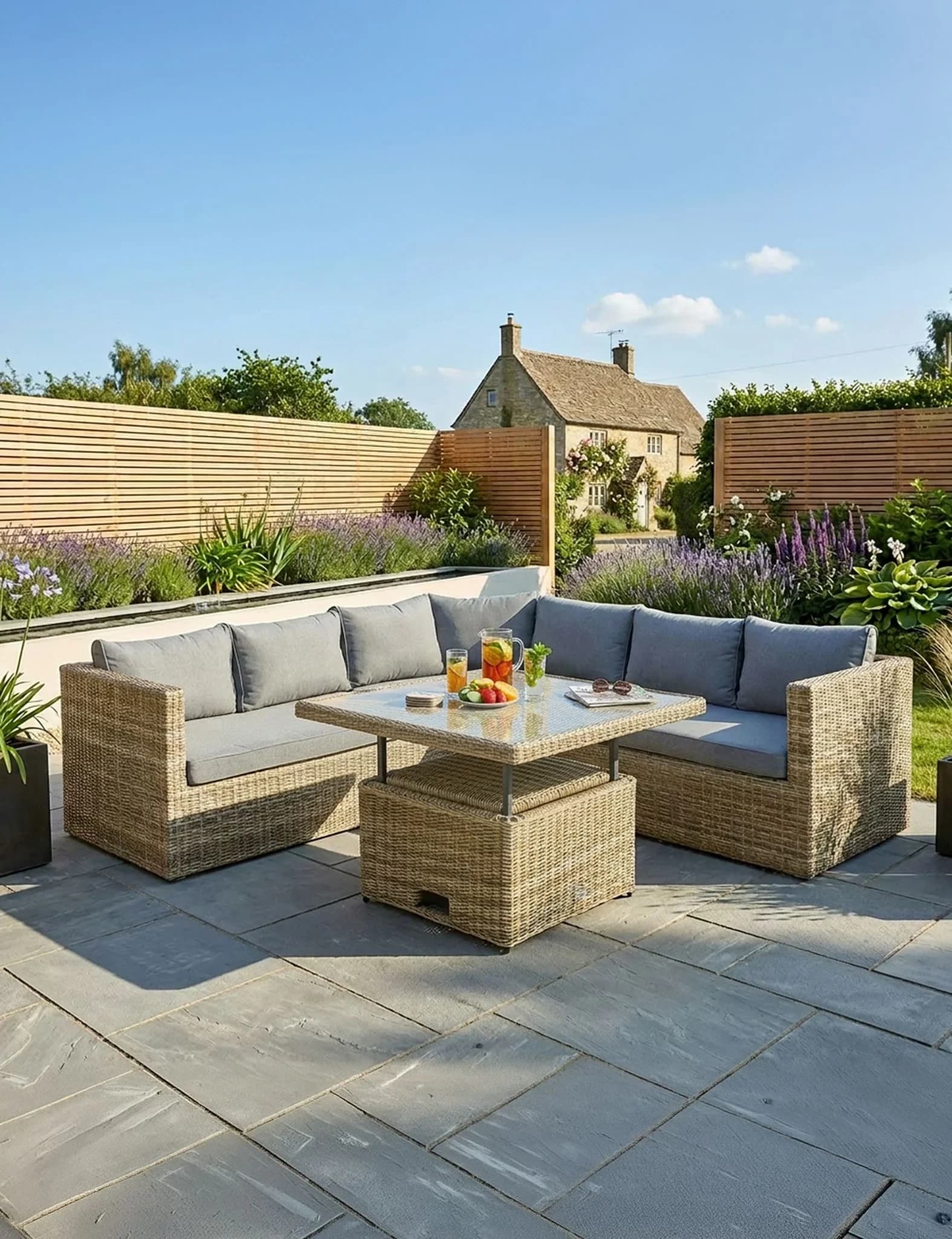 Wentworth 6 Seater Adjustable Corner Lounging Set - Outdoor, photo 2 of 3