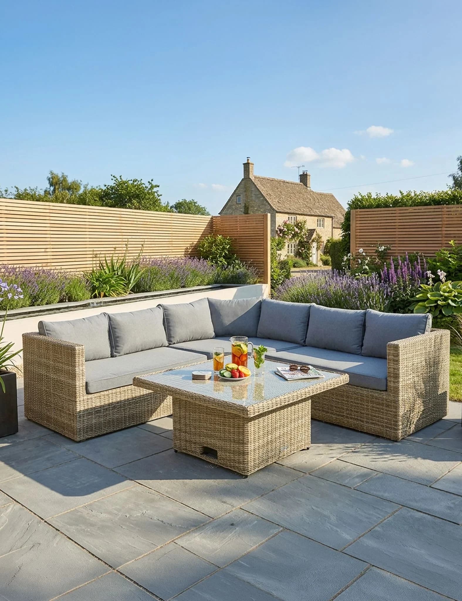 Wentworth 6 Seater Adjustable Corner Lounging Set - Outdoor, photo 1 of 3