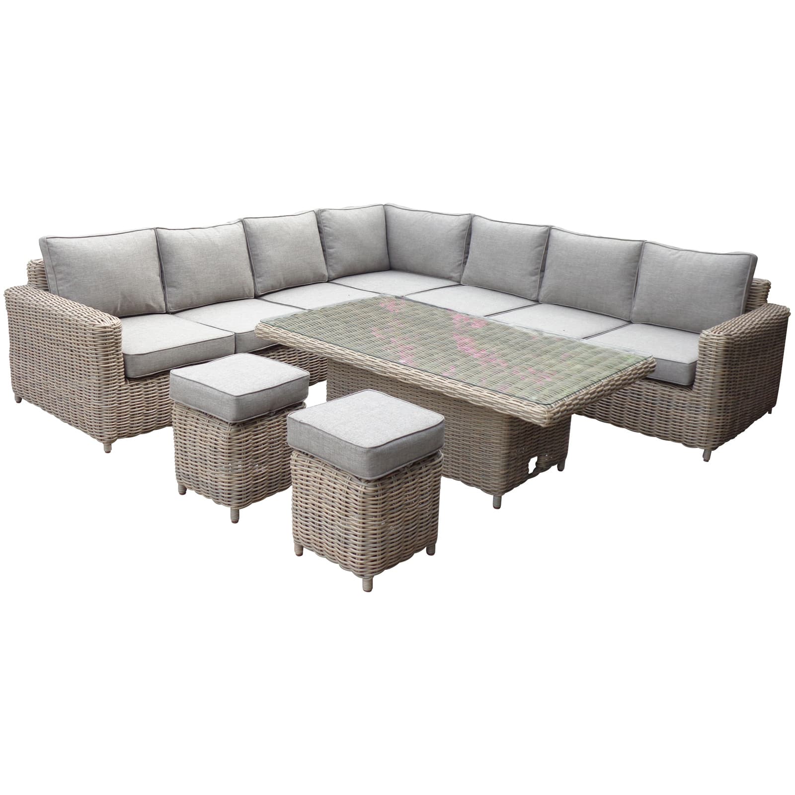 Amalfi Outdoor Large Corner Set With Riser Table + 2 Stools - Outdoor, photo 4 of 4