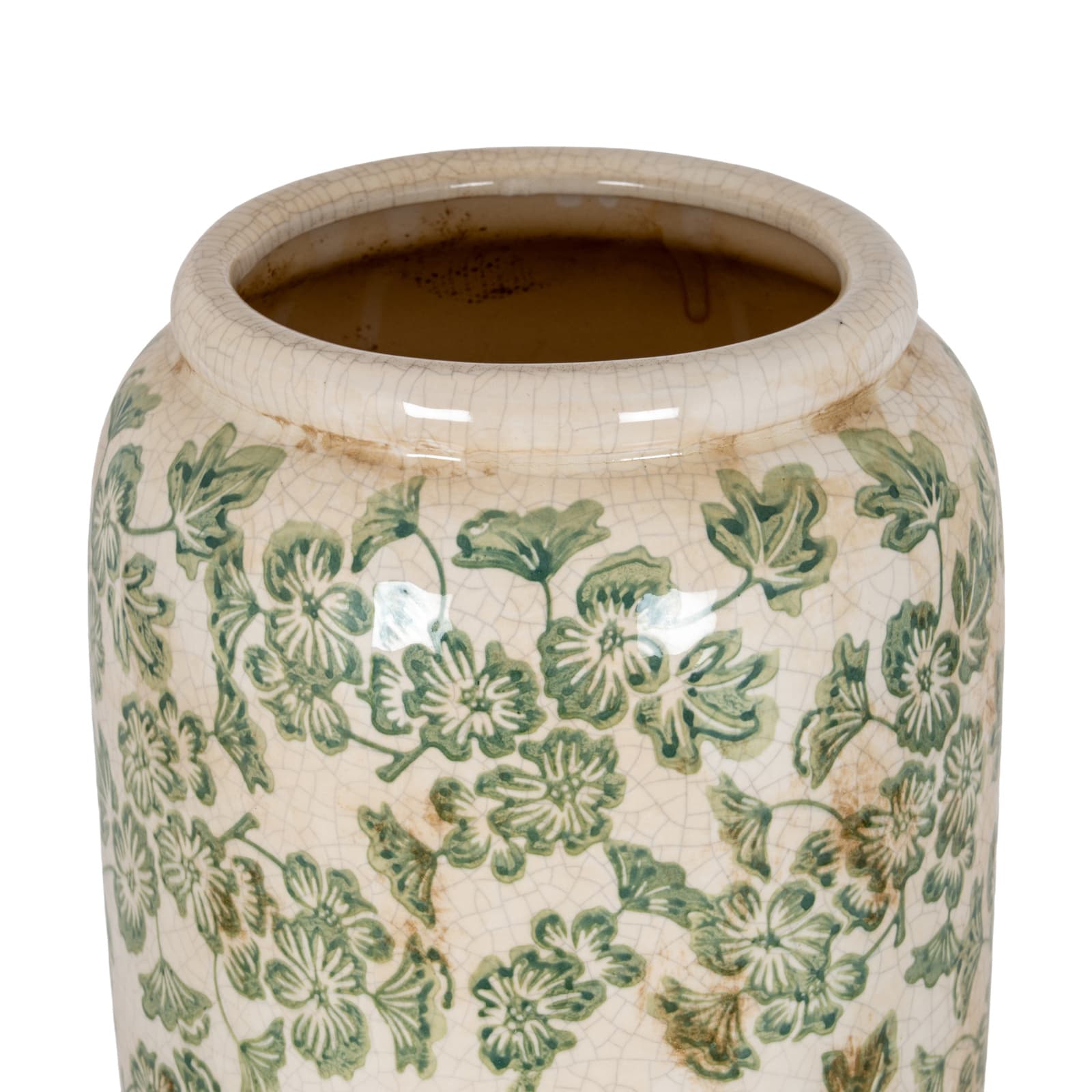 Large Green Clover Tall Olpe Vase - Vases, photo 4 of 5