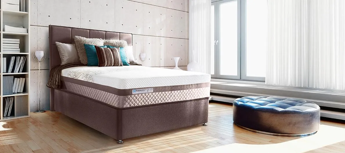 Sealy bed and mattress display