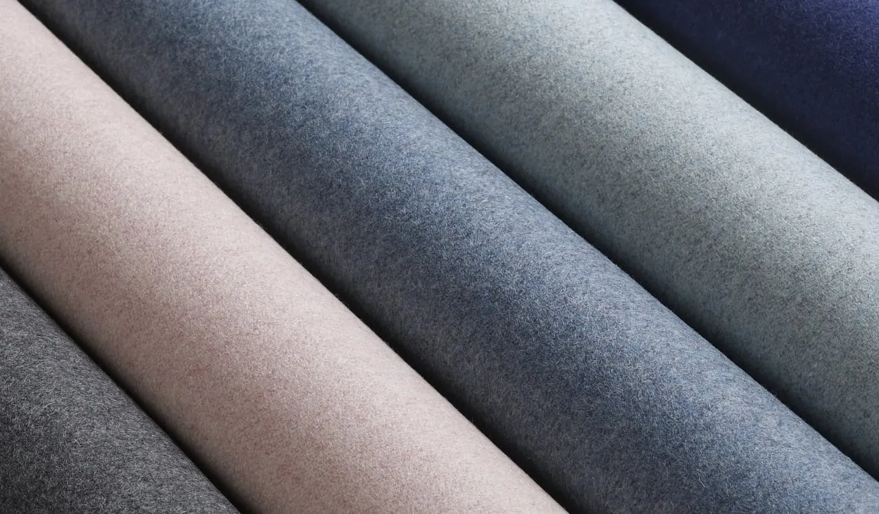 Wool and cotton fabric rolls