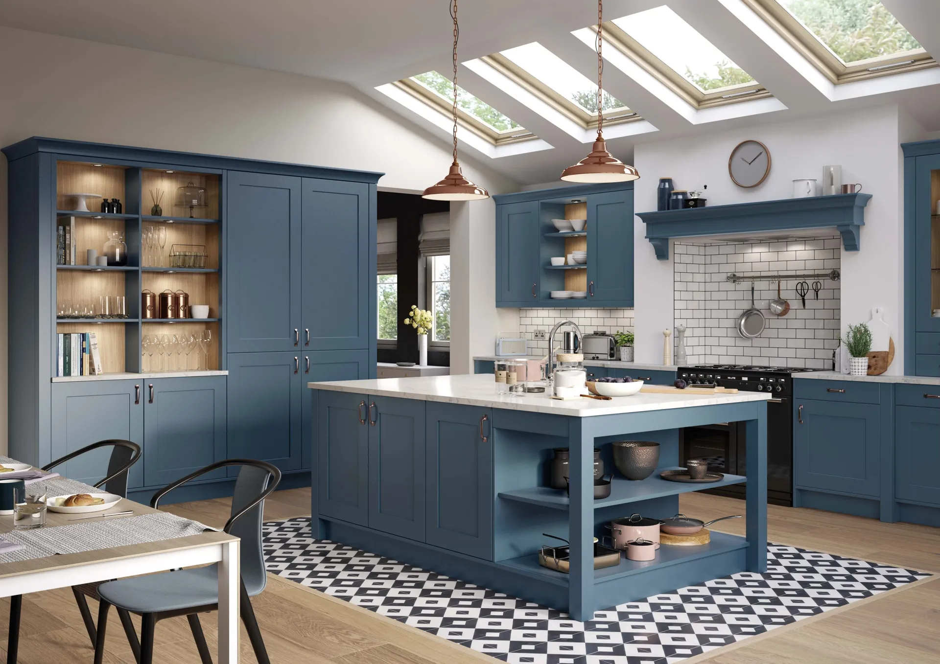 Kitchen splashback and hob area
