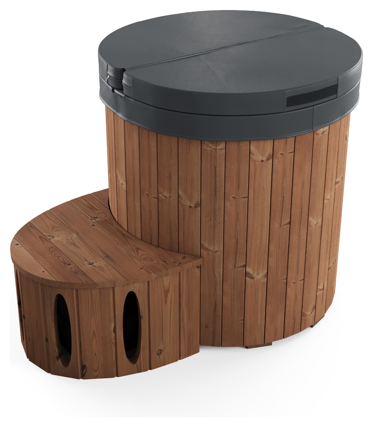 Estwood Ice Tub 100 thermowood cold plunge with insulated cover