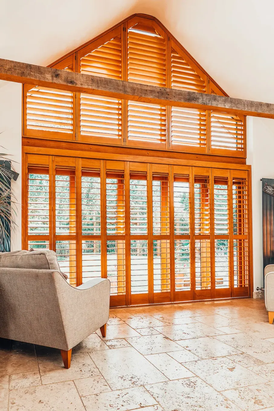Made-to-measure shutters supplied and fitted by the Crestwood of Lymington team